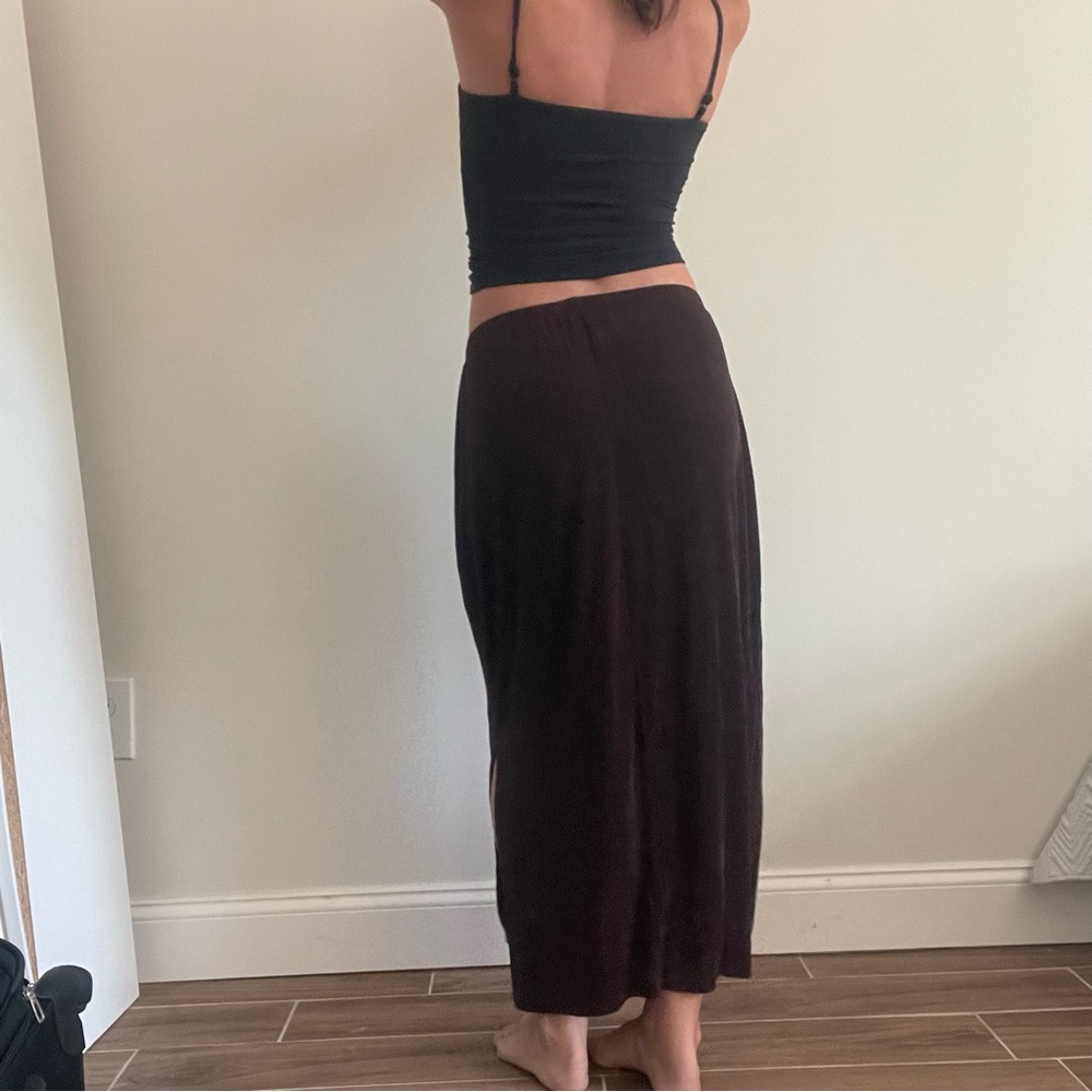 Lane Bryant Dark Brown Midi Skirt